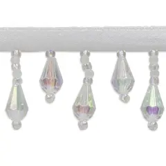 10 yards of Joanne Beaded Teardrop Fringe Trim | 10 yard cut Crystal AB