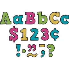 Chalkboard Brights Bold Block 3" Letters, 443 Characters Per Pack, 3 Packs