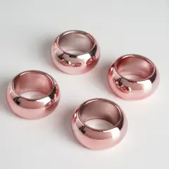 24-Pieces Acrylic Napkin Rings Set Blush