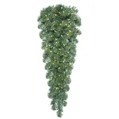 Vickerman 48" Oregon Fir Teardrop Tree - 100 Warm White LED Lights - 70 PVC Tips Green