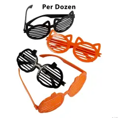Kids Pumpkin & Cat Halloween Shutter Glasses - 12 Pc.