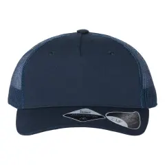 Atlantis Headwear&reg; Sustainable Five-Panel Trucker Cap Navy/ navy