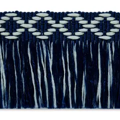 10 yards of Sebastian 1 3/8" Diamond Head Fringe Trim | 10 yard cut Blue Multi