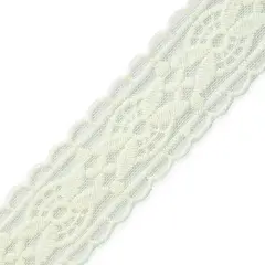 5 yards of Luci 1 1/4" Leaf and Medallion Scalloped Lace Trim | 5 yard cut