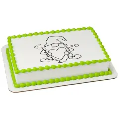 Paintable Love Gnome Valentine's Day Edible Cake Image PhotoCake&reg;