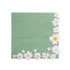 20 Daisy Flower Disposable Dinner Napkins