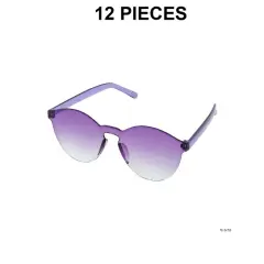 Purple Rimless Sunglasses &ndash; 12 Pc.