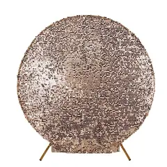 7.5 ft BLUSH Sparkly Big Payette Sequin Backdrop STAND COVER