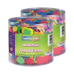 WonderFoam&reg; Craft Tub, Foam Shapes, Assorted Sizes, 1/2 lb. Per Pack, 2 Packs