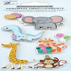 Little Birdie 3D Glitter Embellishment 5/Pkg-Animal Party
