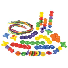 Kaplan Early Learning Company Buttons & Spools Lacing Set