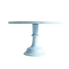 Light Blue Melamine Pedestal Cake Stand | NEW
