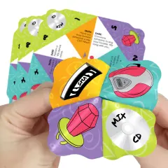 Big Dot of Happiness 90's Throwback - 1990s Party Cootie Catcher Game - Truth or Dare Fortune Tellers - Set of 12