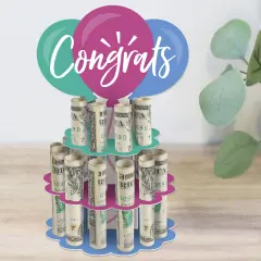 Big Dot of Happiness Congrats - DIY Congratulations Money Holder Gift - Cash Cake
