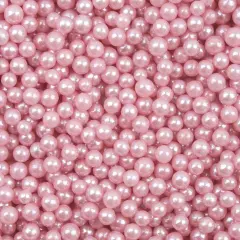 Krazy Sprinkles - Pink Pearl 4mm Beads (1/2 Cup, 1x Jar) for Cakes, Ice Cream & Cookies