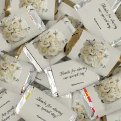 Floral Wedding Candy Party Favors Hershey's Miniatures Chocolate