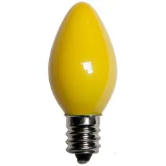 25 Bulbs - C7 Opaque Yellow, 5 Watt lamp