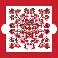 Hawaiian Palm Cake Stencil Top | C578 by Designer Stencils | Cake Decorating Tools |