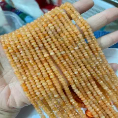 Kitcheniva 15.5" Faceted Jade Rondelle Beads 2x4mm Orange