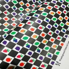 Rainbow Fruit Check Smooth vinyl