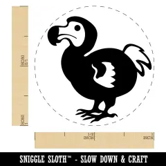 Extinct Dodo Bird Self-Inking Rubber Stamp for Stamping Crafting Planners Sky Blue