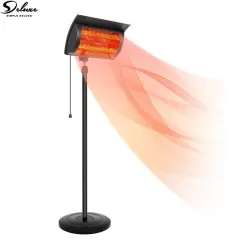Electric Standing Patio Heater W/Overheat Protect.