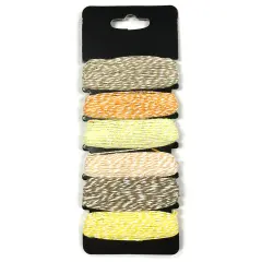 Wrapables Cotton Baker's Twine 4ply 60 Yards (Set of 6 Colors x 10 Yards), Neutrals