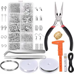 Jewelry Making Supplies Kit - Jewelry Repair Tool with Accessories Jewelry Pliers Jewelry Findings and Beading Wires for Adults and Beginners