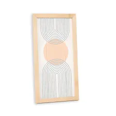 Abstract Pastel Wall Art Wood Sign Framed Home Decor Boho Flow