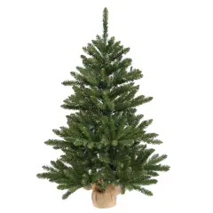 Vickerman 24" Unlit Anoka Pine Artificial Christmas Tree - Burlap base Green