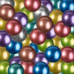 12 Inch Metallic Balloons Metal Chrome Shiny Latex Balloon Multicolor