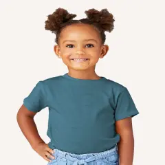 BELLA + CANVAS&reg; Toddler Jersey Crewneck Short Sleeve T-Shirt Heather deep teal