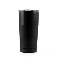 Kitcheniva Double Walled Stainless Steel Tumbler With Resistant Lid 20 oz Black