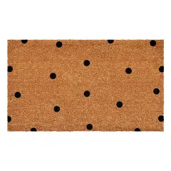 Black Polka-Dots Doormat
