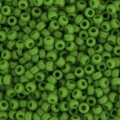 Miyuki 250g Opaque Round Rocailles Seed Beads, 11/0 Green Pea #411