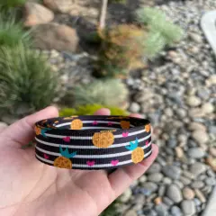 Pineapple stripe 1&rdquo; Seatbelt Webbing (by the yard)