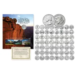 US National Parks & Sites Complete Quarters Collection 2010-2021- Uncirculated
