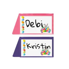 StoreSMART - Placecard Nametag Holders - Easter Pack - 20 Pack - Pink and Purple