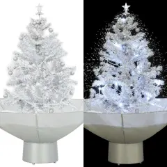 Snowing Christmas Tree with Umbrella Base 2 ft