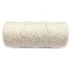 Wrapables Cotton Baker's Twine 12ply 110 Yard, Metalic Silver
