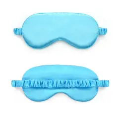 Kitcheniva Smooth Padded Double Sided Satin Travel Sleep Eye Mask Cover Blue