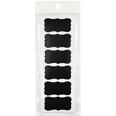 Wrapables Set of 60 Chalkboard Labels / Chalkboard Stickers, 2" x 1" Fancy Rectangle