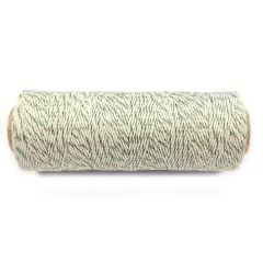 Wrapables Cotton Baker's Twine 4ply 110 Yard, Green Metalic