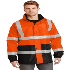 CORNER STONE&reg; - Waterproof Parka Safety orange/ black