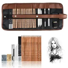 Drawing Pencils, Art Supplies Sketch Pencils Kit for Kids Adults, Professional Charcoal Sketching Graphite Art Pencils Set