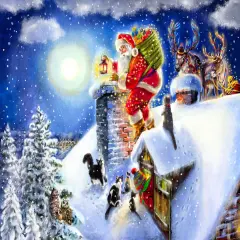 Sunsout Santa on the Roof 1000 pc Christmas Jigsaw Puzzle 61103