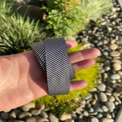 Black/White Diagonal stripe 1&rdquo; Seatbelt Webbing
