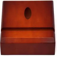 Stained Glass Supplies - Cherry Finish Rectangle Fan Lamp Base