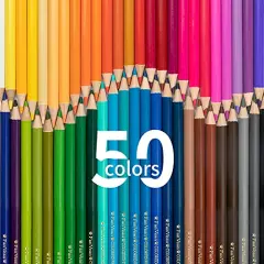 Colored Pencils Color Pencil Set for adult Coloring book Gifts for kids & Adults 50 count