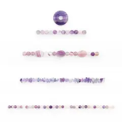 Fluorite Natural Gemstone Beads and Pendant Value Pack Collection